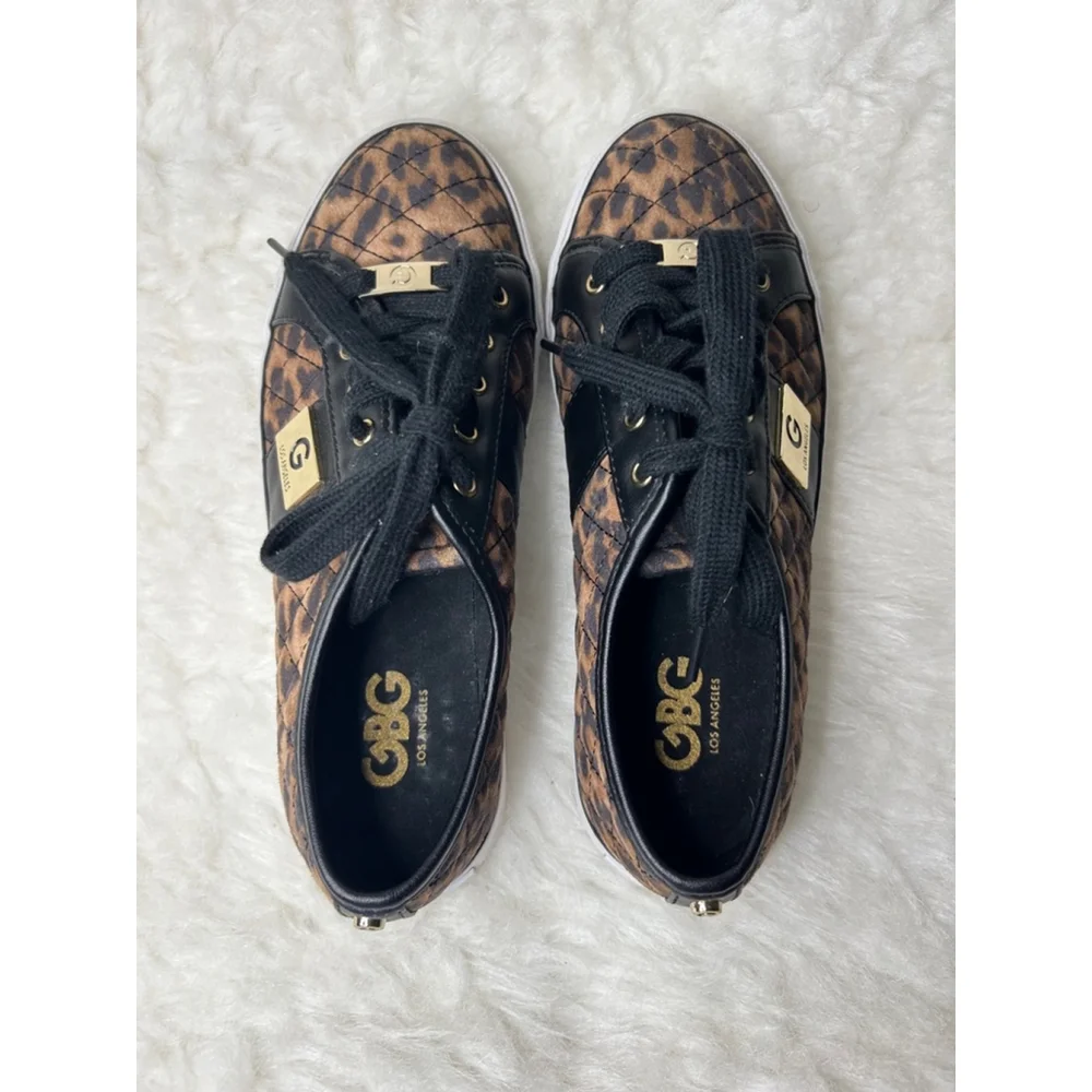 GBG Los Angeles Shoes Womens 8M Backer Sneakers Brown Faux Leather Lace Up Round